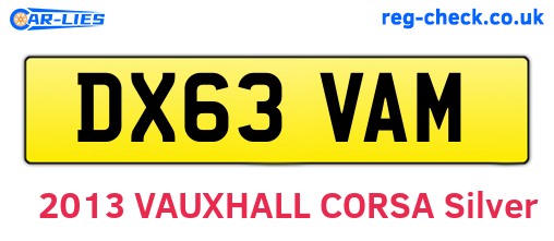 DX63VAM are the vehicle registration plates.