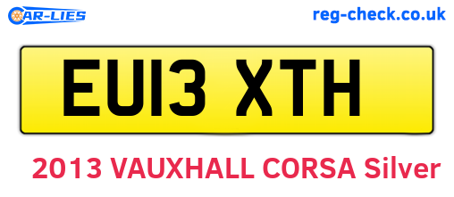 EU13XTH are the vehicle registration plates.