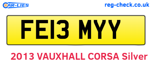 FE13MYY are the vehicle registration plates.