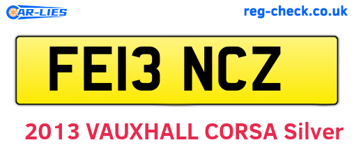 FE13NCZ are the vehicle registration plates.