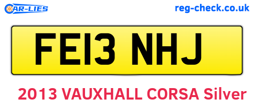 FE13NHJ are the vehicle registration plates.