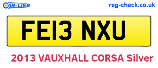 FE13NXU are the vehicle registration plates.