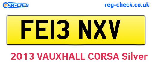FE13NXV are the vehicle registration plates.