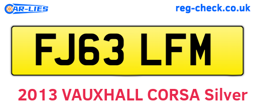 FJ63LFM are the vehicle registration plates.