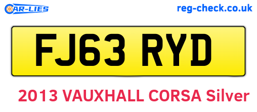 FJ63RYD are the vehicle registration plates.