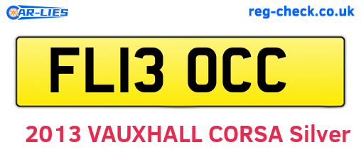 FL13OCC are the vehicle registration plates.