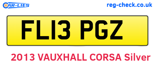 FL13PGZ are the vehicle registration plates.
