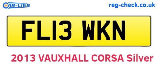 FL13WKN are the vehicle registration plates.
