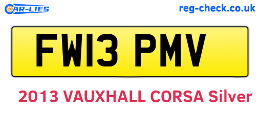 FW13PMV are the vehicle registration plates.