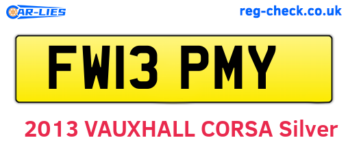 FW13PMY are the vehicle registration plates.