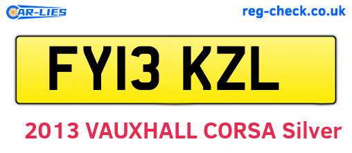 FY13KZL are the vehicle registration plates.