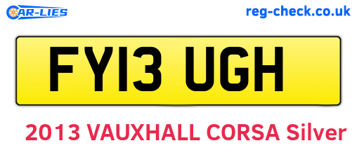 FY13UGH are the vehicle registration plates.