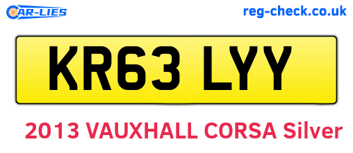 KR63LYY are the vehicle registration plates.