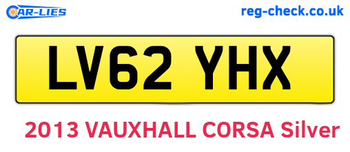 LV62YHX are the vehicle registration plates.