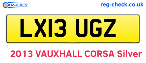LX13UGZ are the vehicle registration plates.