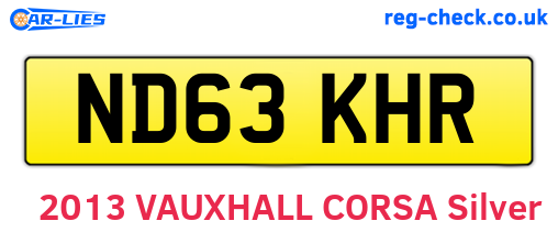 ND63KHR are the vehicle registration plates.