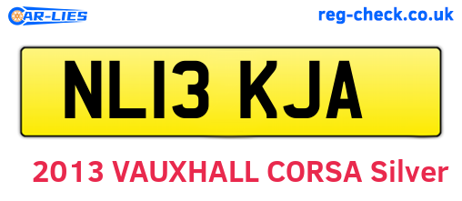 NL13KJA are the vehicle registration plates.