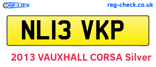 NL13VKP are the vehicle registration plates.