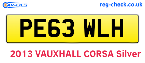 PE63WLH are the vehicle registration plates.