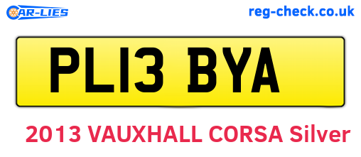 PL13BYA are the vehicle registration plates.