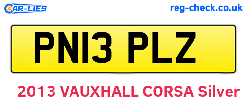 PN13PLZ are the vehicle registration plates.