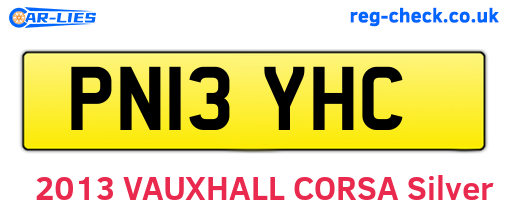 PN13YHC are the vehicle registration plates.