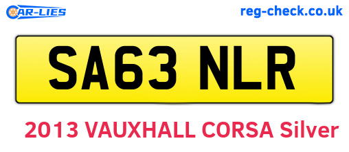 SA63NLR are the vehicle registration plates.