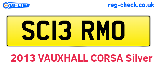 SC13RMO are the vehicle registration plates.