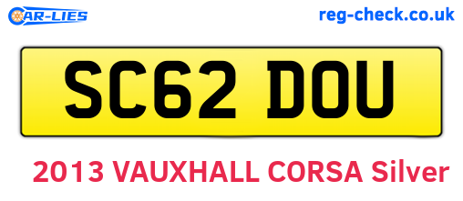 SC62DOU are the vehicle registration plates.