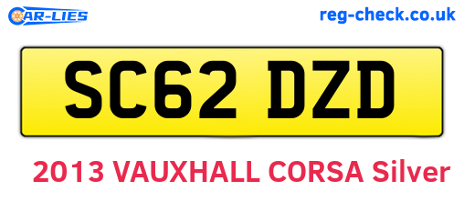 SC62DZD are the vehicle registration plates.