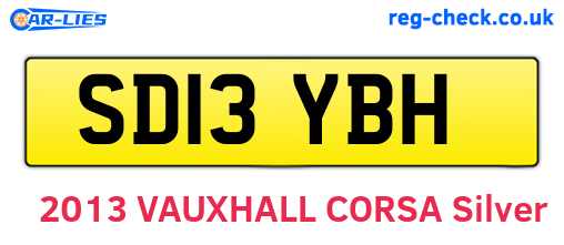 SD13YBH are the vehicle registration plates.