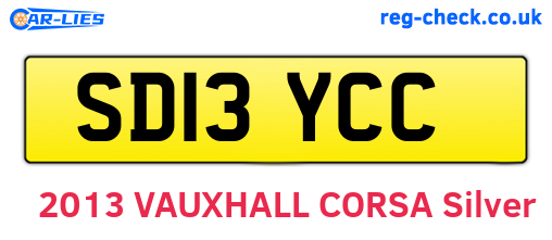 SD13YCC are the vehicle registration plates.