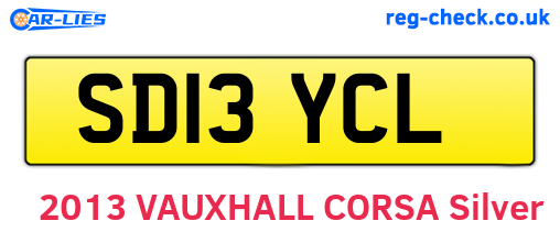 SD13YCL are the vehicle registration plates.