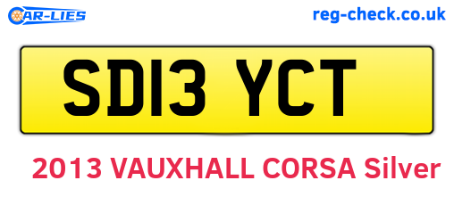 SD13YCT are the vehicle registration plates.