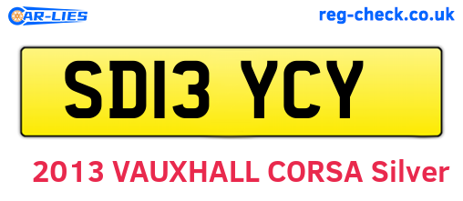 SD13YCY are the vehicle registration plates.