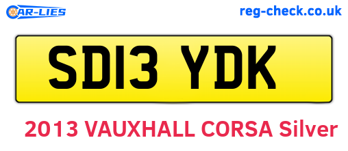 SD13YDK are the vehicle registration plates.