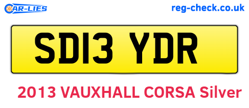 SD13YDR are the vehicle registration plates.