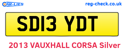 SD13YDT are the vehicle registration plates.