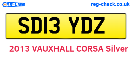 SD13YDZ are the vehicle registration plates.