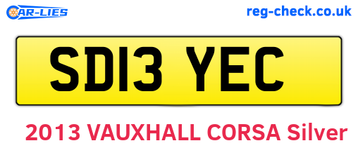 SD13YEC are the vehicle registration plates.