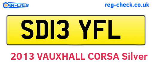 SD13YFL are the vehicle registration plates.