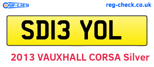 SD13YOL are the vehicle registration plates.