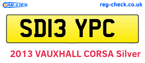 SD13YPC are the vehicle registration plates.