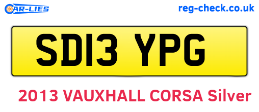 SD13YPG are the vehicle registration plates.