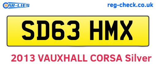 SD63HMX are the vehicle registration plates.