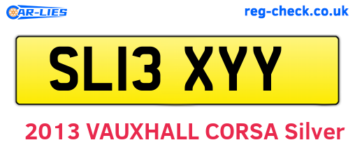 SL13XYY are the vehicle registration plates.