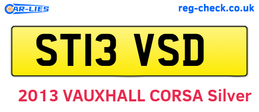 ST13VSD are the vehicle registration plates.