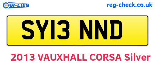 SY13NND are the vehicle registration plates.