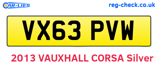 VX63PVW are the vehicle registration plates.
