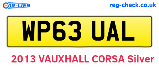 WP63UAL are the vehicle registration plates.